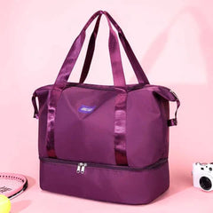 RE-EQUIPPED FASHION TRAVEL BAG WITH SHOE PARTITION