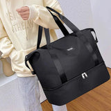 RE-EQUIPPED FASHION TRAVEL BAG WITH SHOE PARTITION