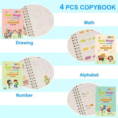 MAGIC BOOK - AUTO DISAPPEARING WRITING - PACK OF 4 BOOKS