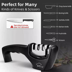 Knife Sharpener With Non Slip Rubber Handle😍