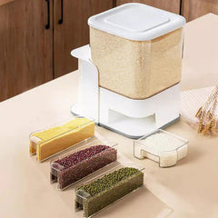 MULTI RICE STORAGE CONTAINER WITH 4 COMPARTMENTS
