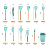 12 PCS SILICONE COOKING UTENSILS SET