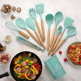 12 PCS SILICONE COOKING UTENSILS SET