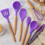 12 PCS SILICONE COOKING UTENSILS SET