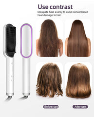 2-in-1 Hair Styling Comb Straightener Hair Brush