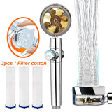 High Pressure Water Saving Handheld Shower With Fan 360 Rotated
