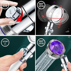 High Pressure Water Saving Handheld Shower With Fan 360 Rotated